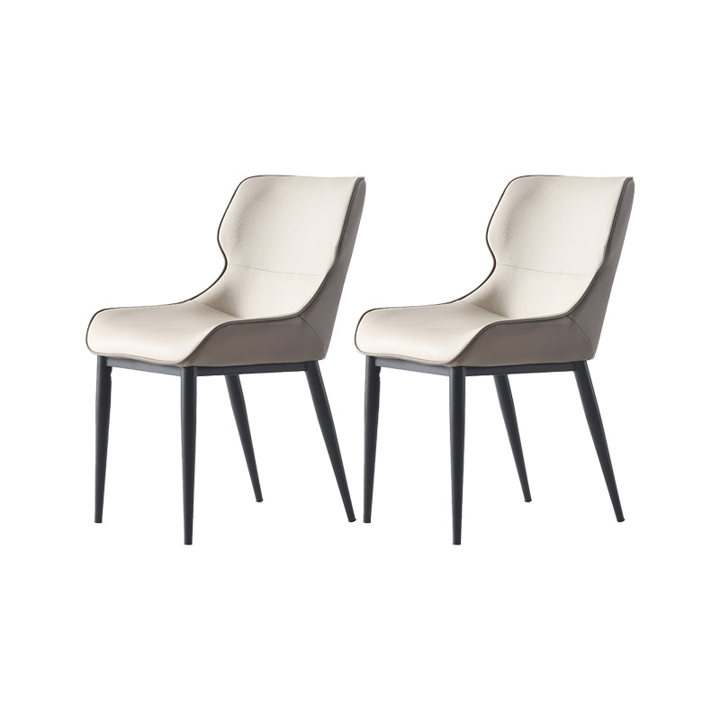 Dining Room Upholstered Chair Home Wingback Faux Leather Dining Chair