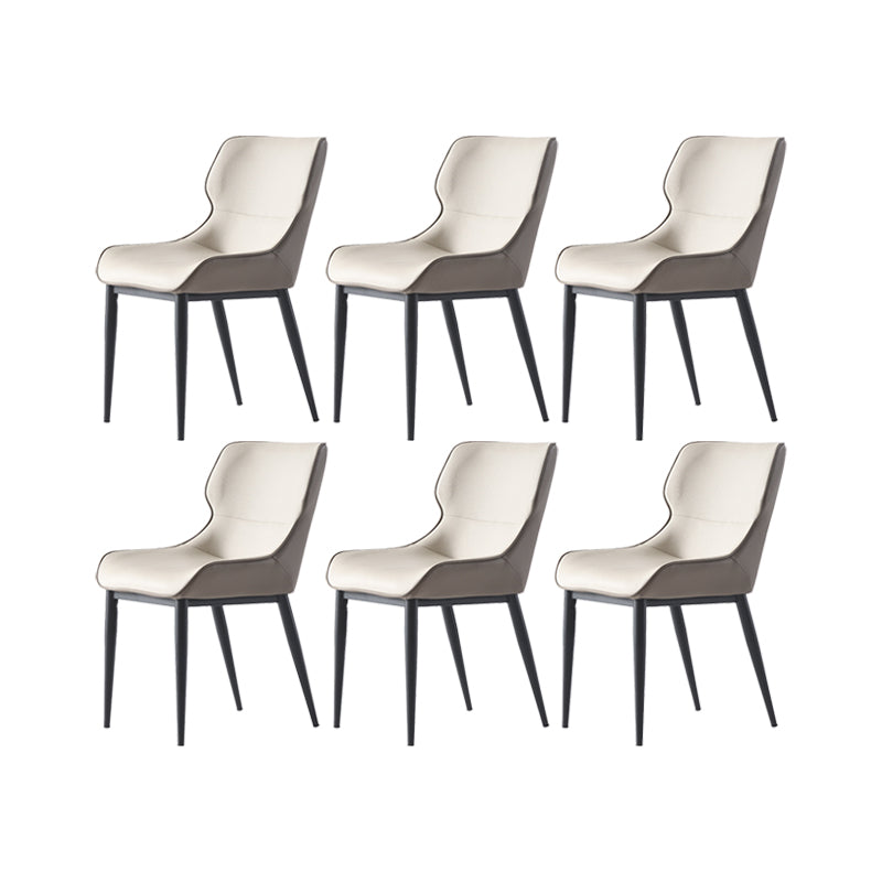 Dining Room Upholstered Chair Home Wingback Faux Leather Dining Chair