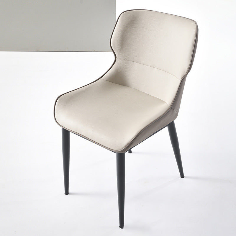 Dining Room Upholstered Chair Home Wingback Faux Leather Dining Chair