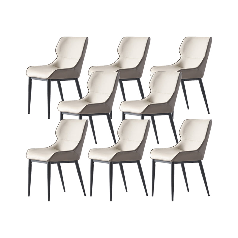 Dining Room Upholstered Chair Home Wingback Faux Leather Dining Chair