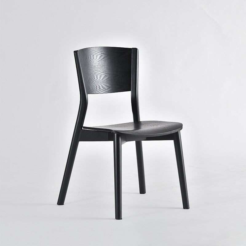 Industrial Armless Dining Chair Kitchen Open Back Chair in Black