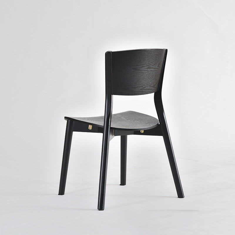 Industrial Armless Dining Chair Kitchen Open Back Chair in Black