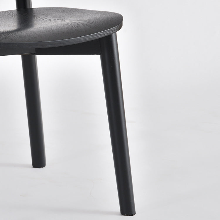 Industrial Armless Dining Chair Kitchen Open Back Chair in Black