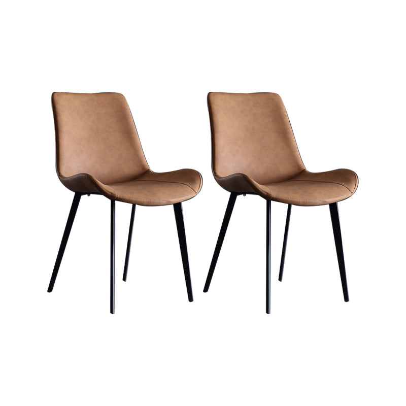 Industrial Upholstered Armless Chair Kitchen Parsons Side Chair