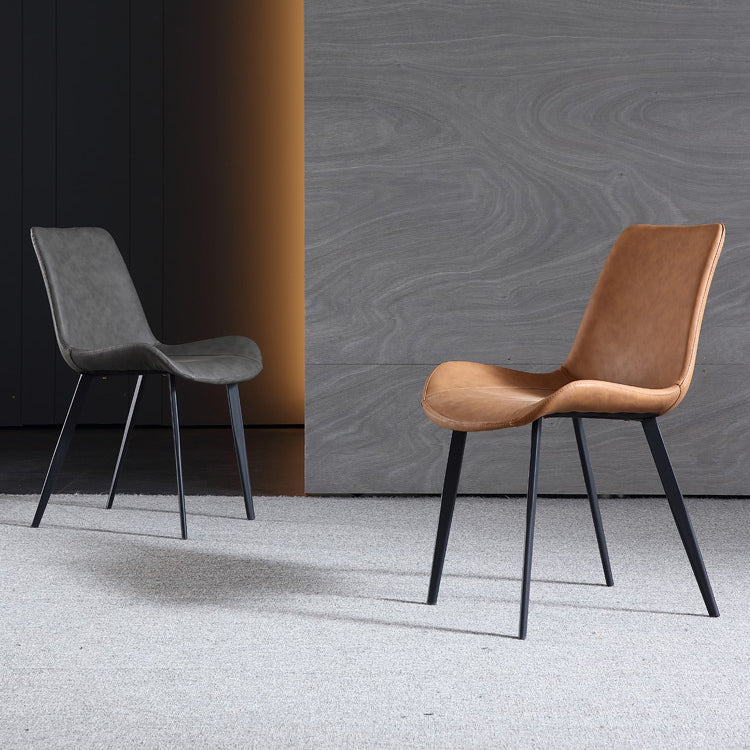 Industrial Upholstered Armless Chair Kitchen Parsons Side Chair