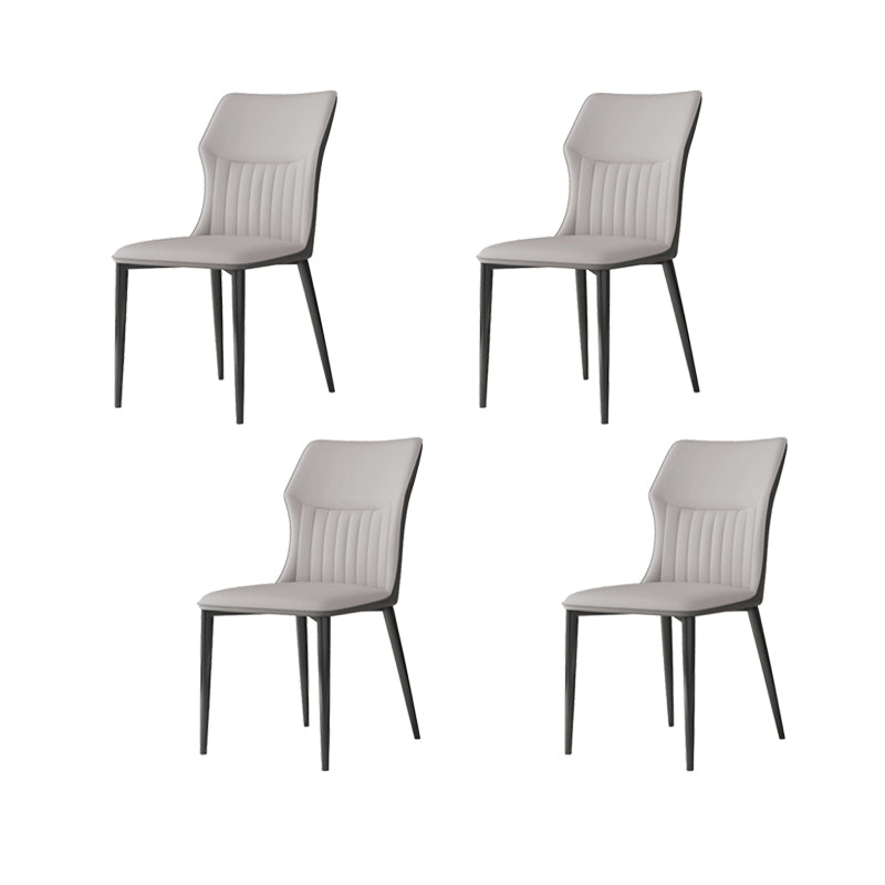 Industrial Upholstered Armless Chair Kitchen Wingback Side Chair