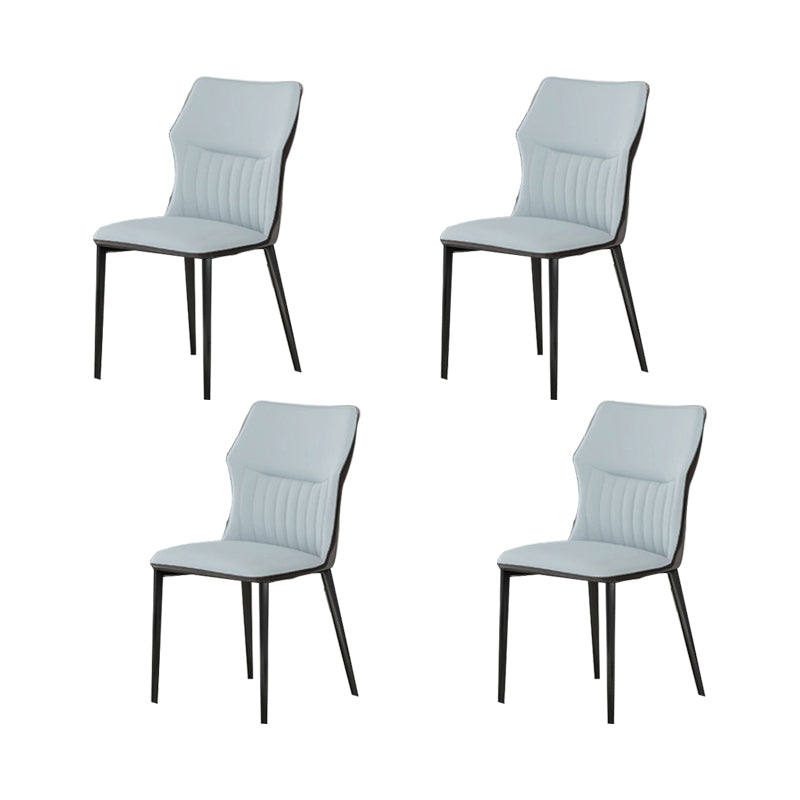 Industrial Upholstered Armless Chair Kitchen Wingback Side Chair