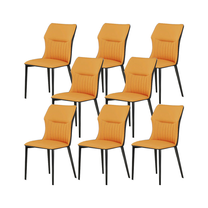 Industrial Upholstered Armless Chair Kitchen Wingback Side Chair