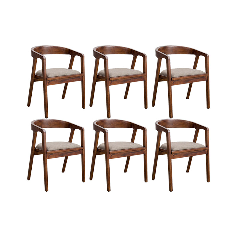 Dining Room Arm Dining Chair Home Pine Wood Open Back Dining Chair