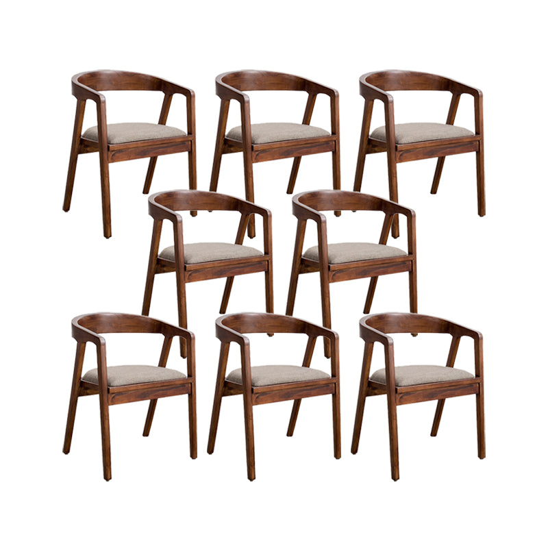Dining Room Arm Dining Chair Home Pine Wood Open Back Dining Chair