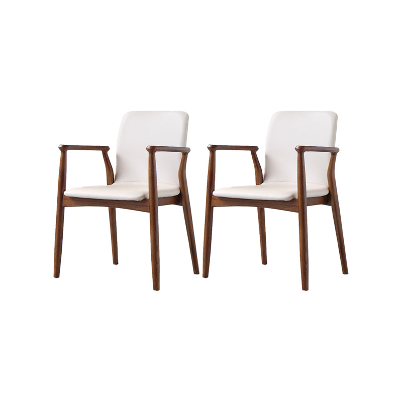 Contemporary Kitchen Dining Arm Chair Faux Leather Parsons Dining Chair