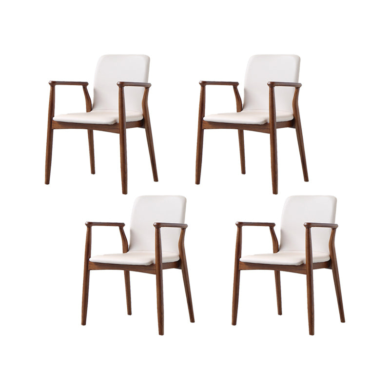 Contemporary Kitchen Dining Arm Chair Faux Leather Parsons Dining Chair