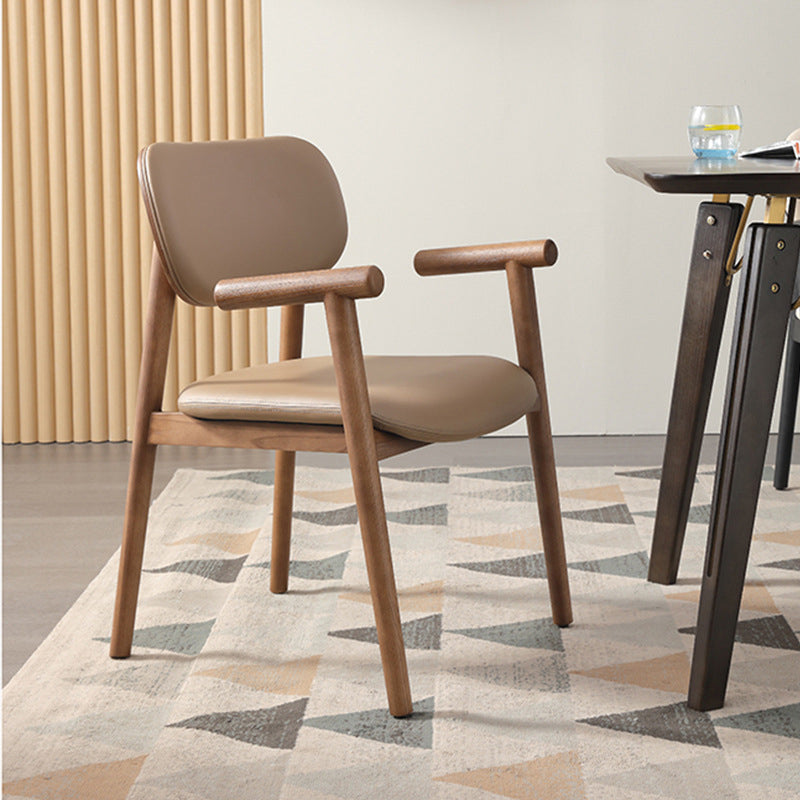 Dining Room Arm Dining Chair Home Modern Solid Wood Dining Chair