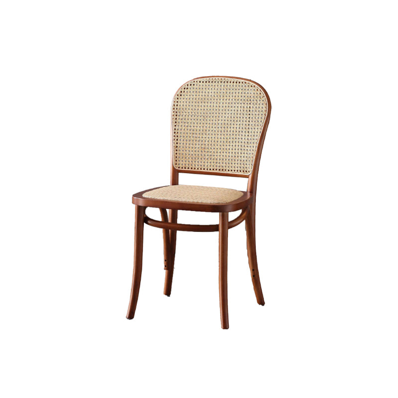 Dining Room Armless Chair indoor Wood Cane Back Dining Chair