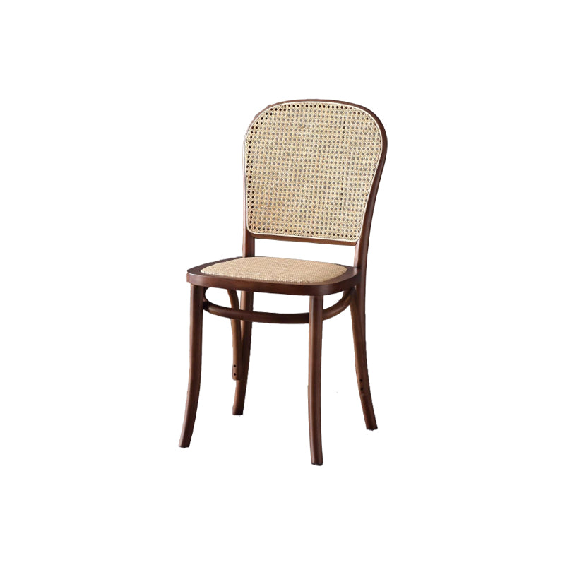 Dining Room Armless Chair indoor Wood Cane Back Dining Chair