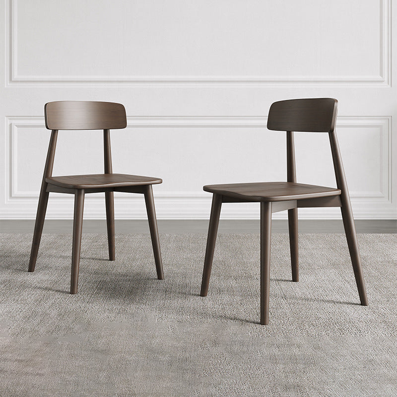 Industrial Upholstered Armless Chair Indoor Rubberwood Side Chair