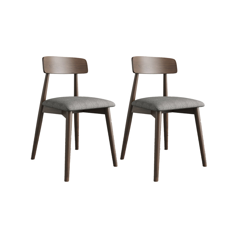 Industrial Upholstered Armless Chair Indoor Rubberwood Side Chair