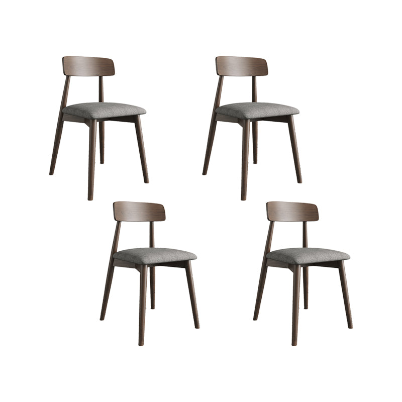 Industrial Upholstered Armless Chair Indoor Rubberwood Side Chair