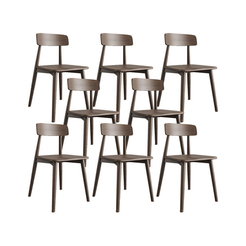 Industrial Upholstered Armless Chair Indoor Rubberwood Side Chair