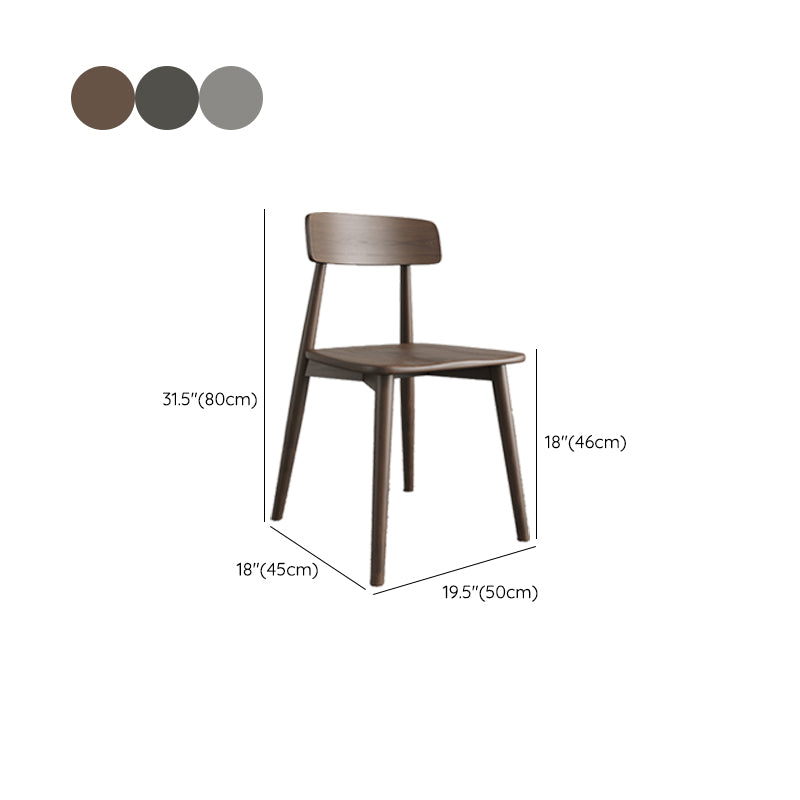 Industrial Upholstered Armless Chair Indoor Rubberwood Side Chair