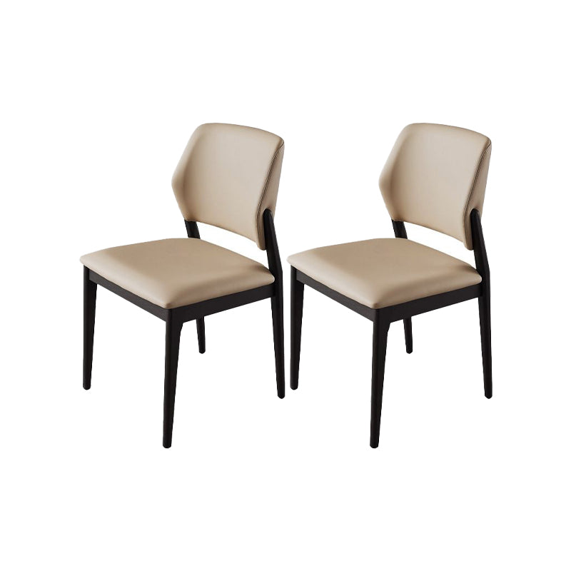 Industrial Upholstered Armless Chair Home Open Back Dining Chair