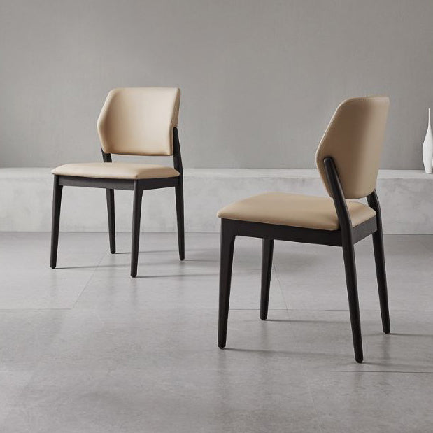 Industrial Upholstered Armless Chair Home Open Back Dining Chair