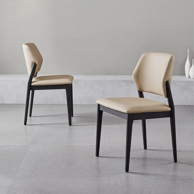 Industrial Upholstered Armless Chair Home Open Back Dining Chair