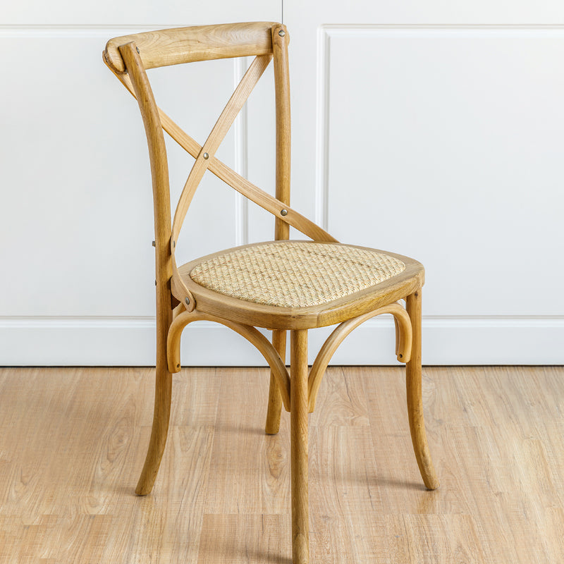 Modern Style Side Chair Cross Back Wooden Dining Chair for Home