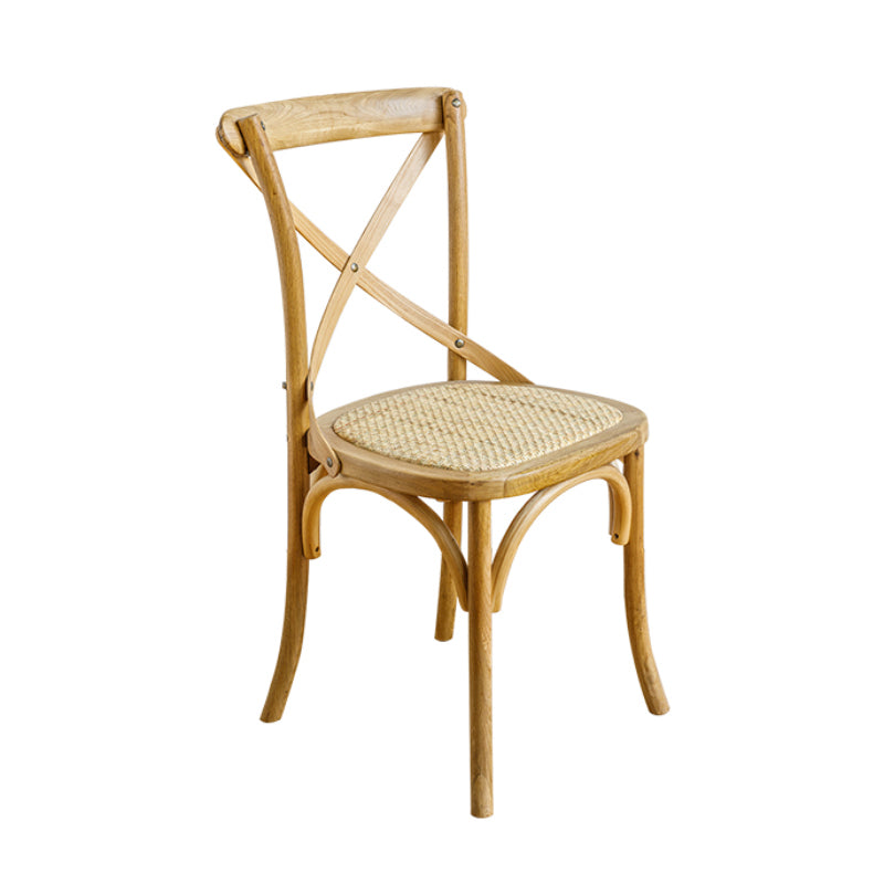 Modern Style Side Chair Cross Back Wooden Dining Chair for Home