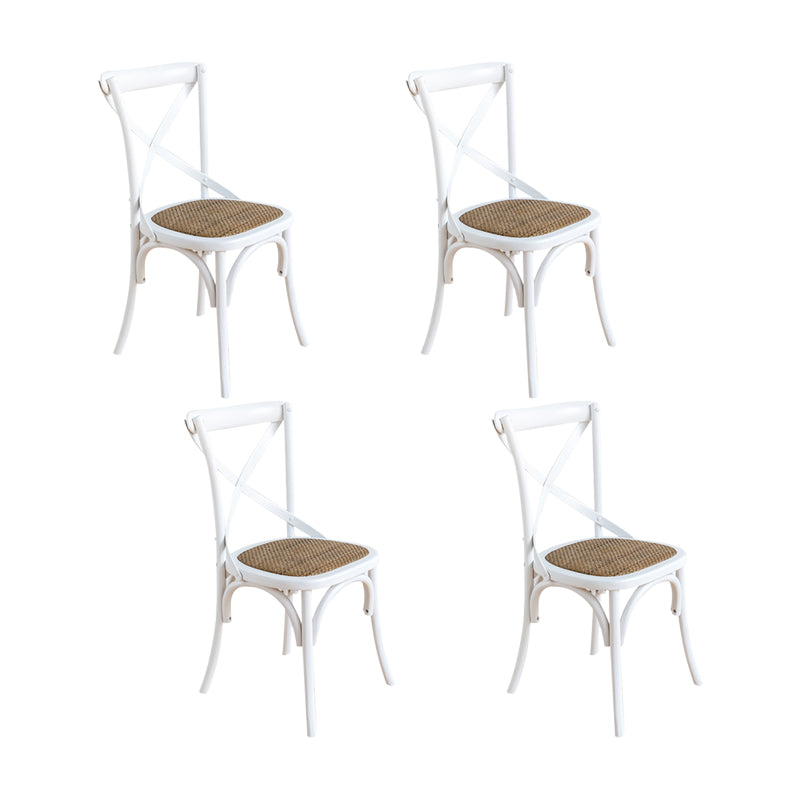 Modern Style Side Chair Cross Back Wooden Dining Chair for Home