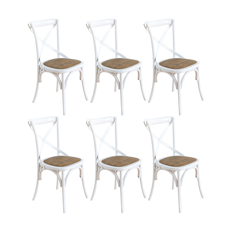 Modern Style Side Chair Cross Back Wooden Dining Chair for Home