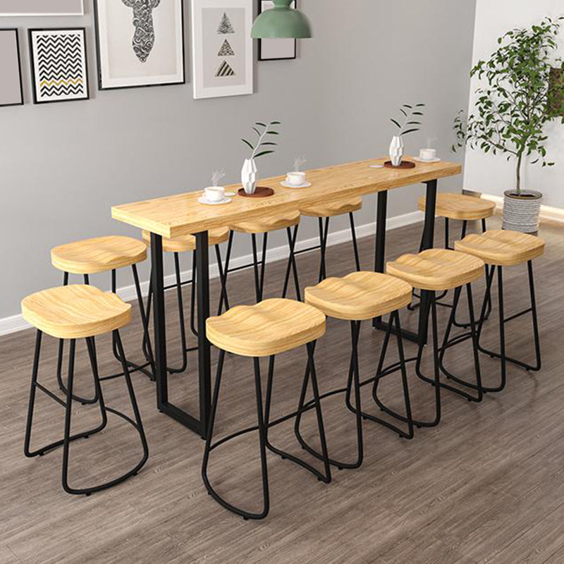 Backless Counter Height Stools Rubberwood Bar and Counter Stool