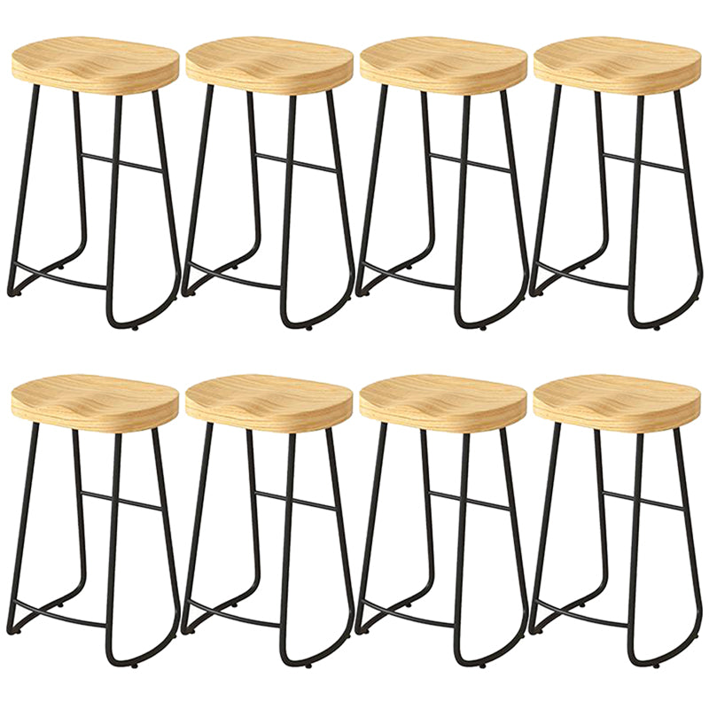 Backless Counter Height Stools Rubberwood Bar and Counter Stool
