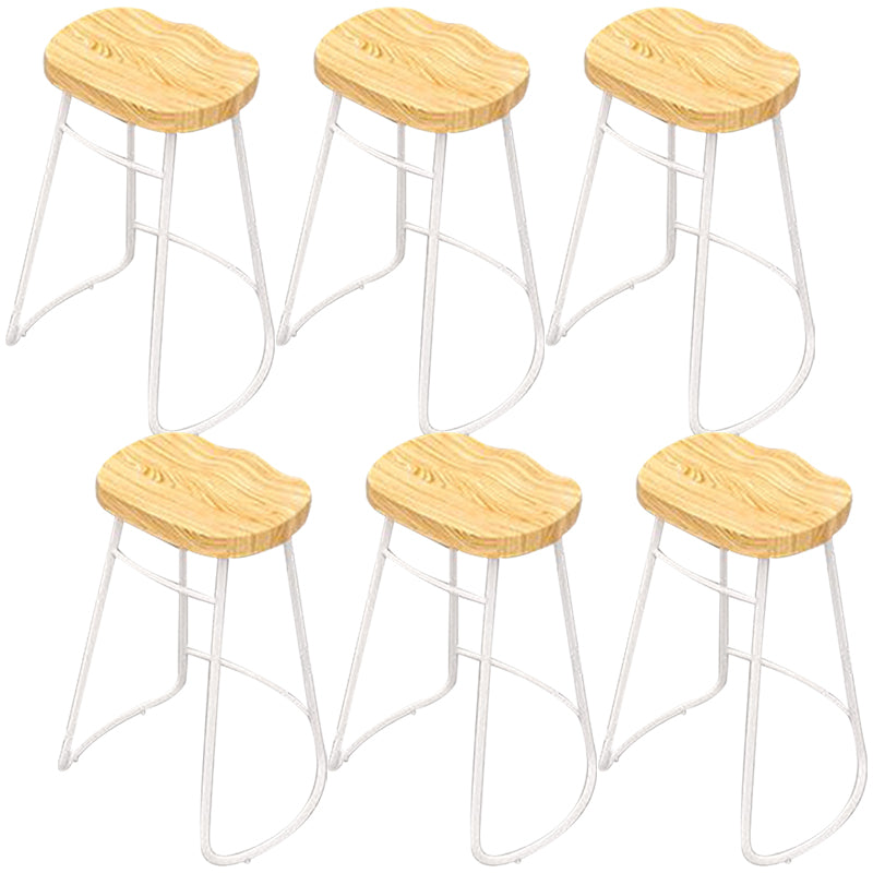 Backless Counter Height Stools Rubberwood Bar and Counter Stool