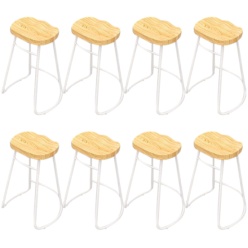 Backless Counter Height Stools Rubberwood Bar and Counter Stool