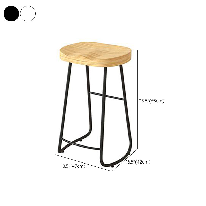 Backless Counter Height Stools Rubberwood Bar and Counter Stool