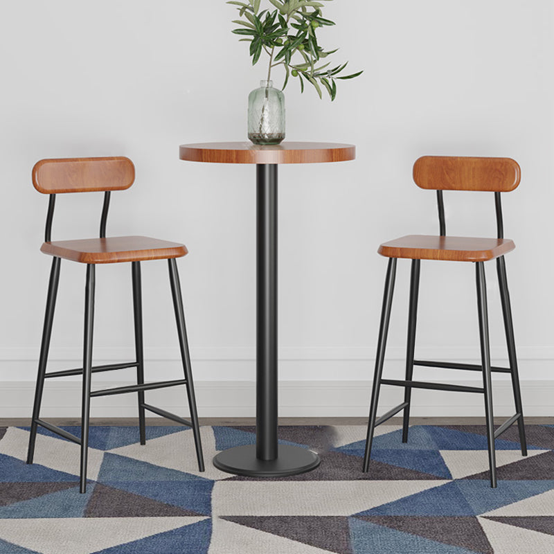 Modern Counter Height Stools Solid Wood and Metal Counter Bar Stool