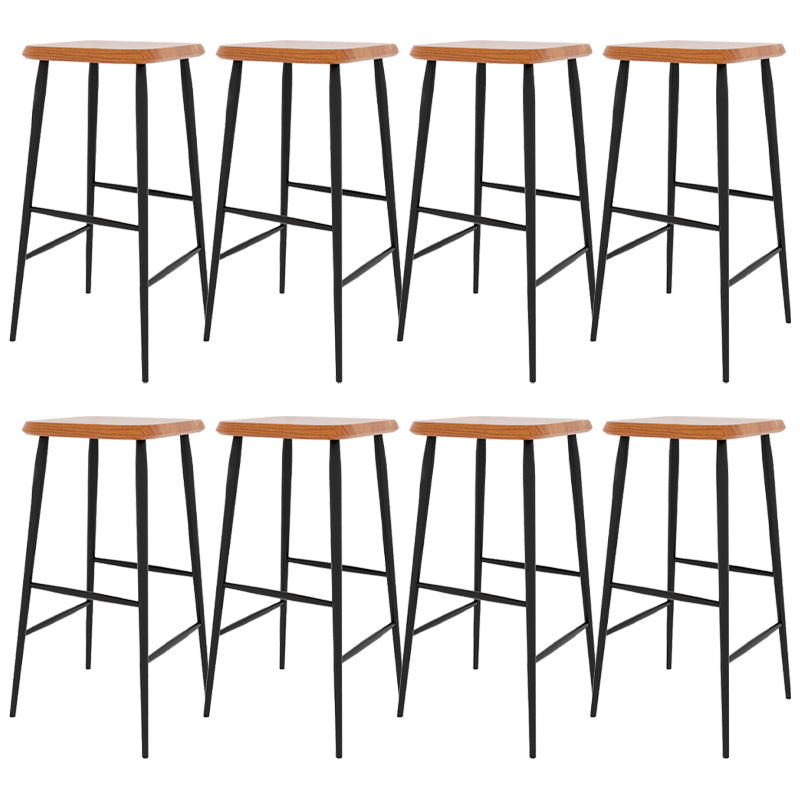 Modern Counter Height Stools Solid Wood and Metal Counter Bar Stool