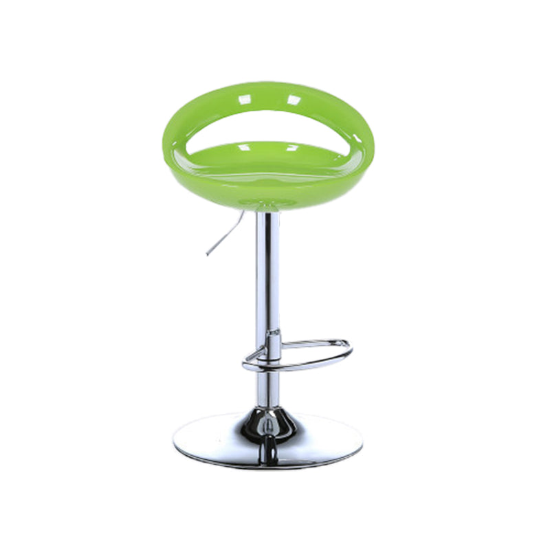 Low Back Plastic Dining Stools Armless Bar Stools with Metal Base