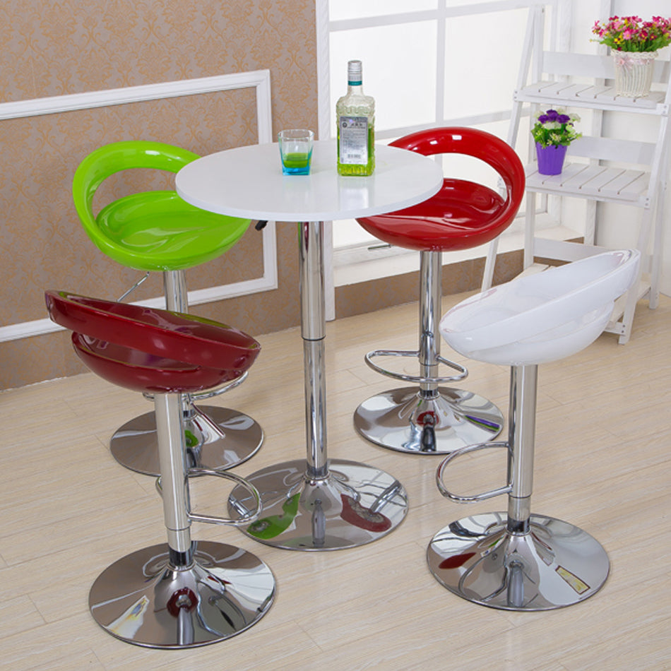 Low Back Plastic Dining Stools Armless Bar Stools with Metal Base