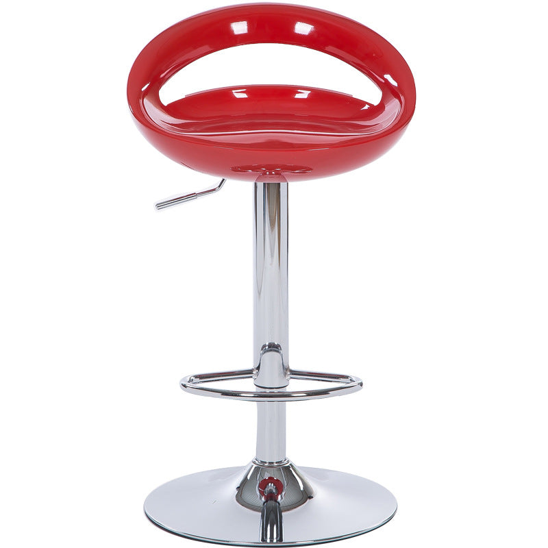 Low Back Plastic Dining Stools Armless Bar Stools with Metal Base