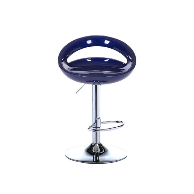 Low Back Plastic Dining Stools Armless Bar Stools with Metal Base