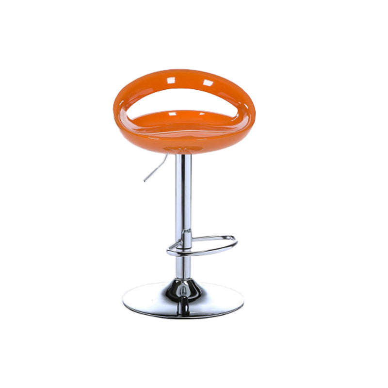 Low Back Plastic Dining Stools Armless Bar Stools with Metal Base