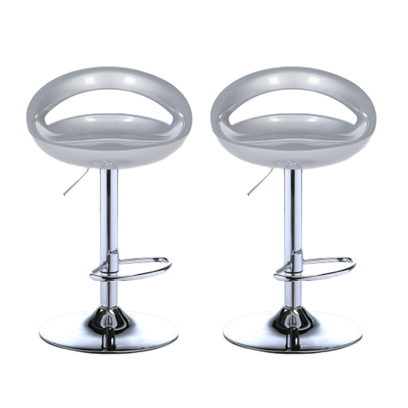 Low Back Plastic Dining Stools Armless Bar Stools with Metal Base