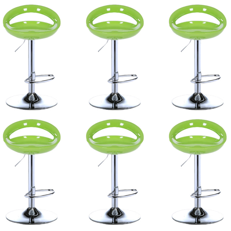 Low Back Plastic Dining Stools Armless Bar Stools with Metal Base