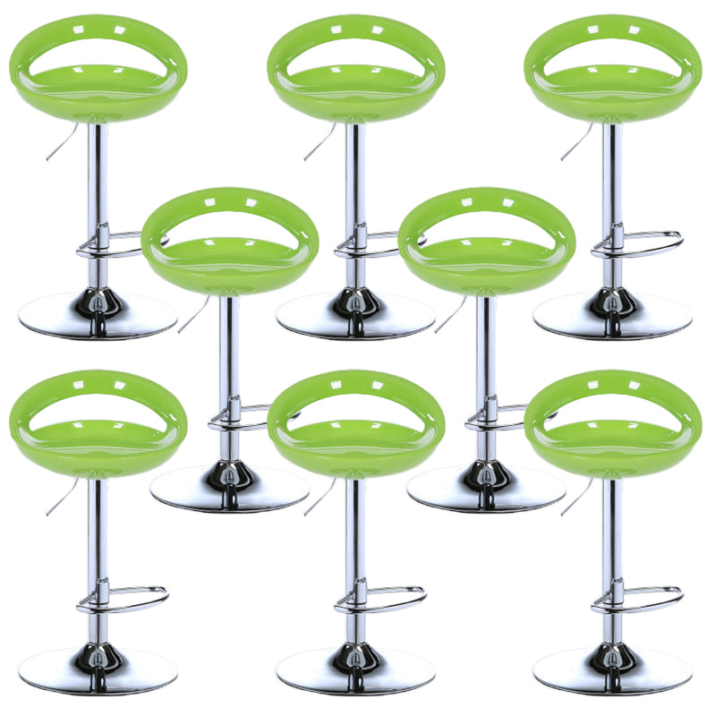 Low Back Plastic Dining Stools Armless Bar Stools with Metal Base