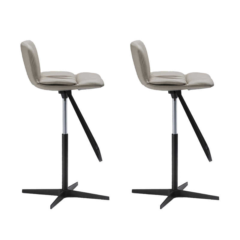 Industrial Style Rotatable Bar Stool Leather Counter Bar Stool for Home