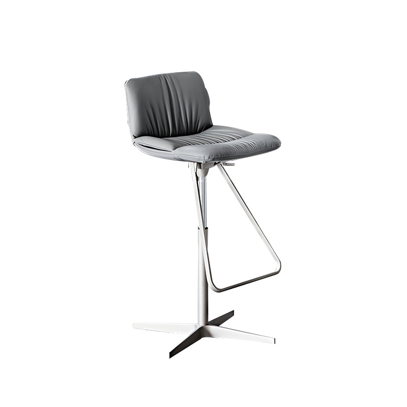 Industrial Style Rotatable Bar Stool Leather Counter Bar Stool for Home