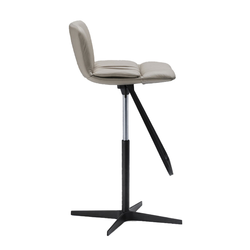 Industrial Style Rotatable Bar Stool Leather Counter Bar Stool for Home