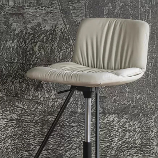 Industrial Style Rotatable Bar Stool Leather Counter Bar Stool for Home